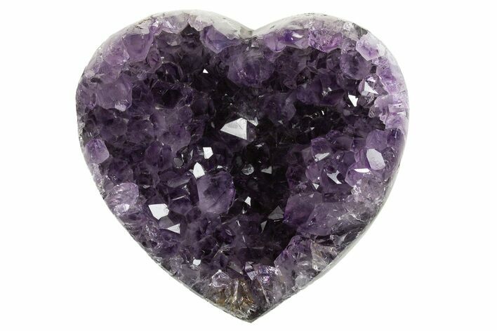 Dark Purple Amethyst Heart - Uruguay #343717